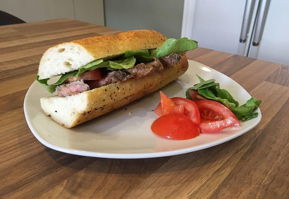 Sirloin steak sandwich Paul Wallace Fitness