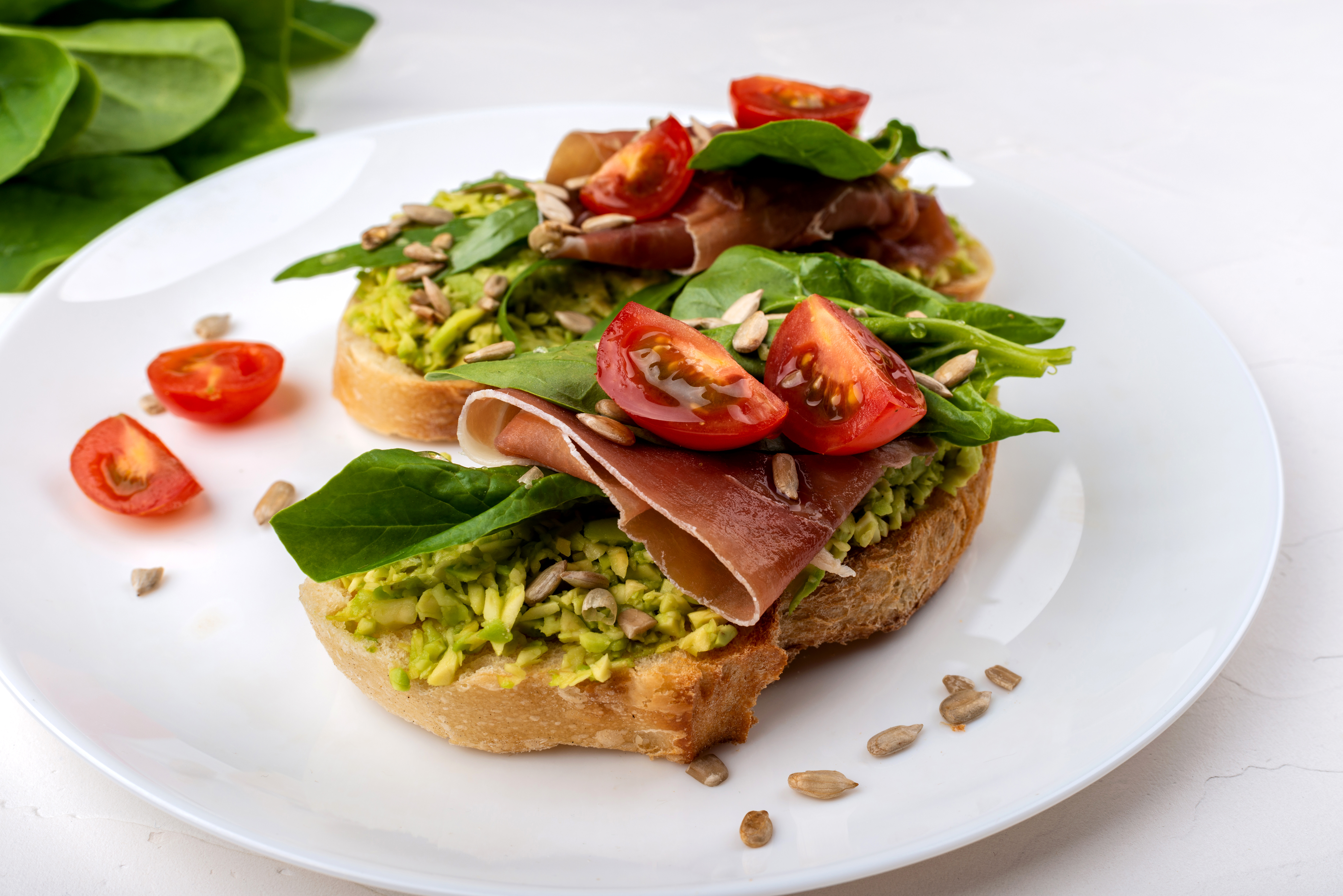 SERRANO HAM, AVOCADO & PINENUTS on SOURDOUGH