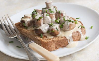 MUSHROOMS with CRÈME FRAICHE