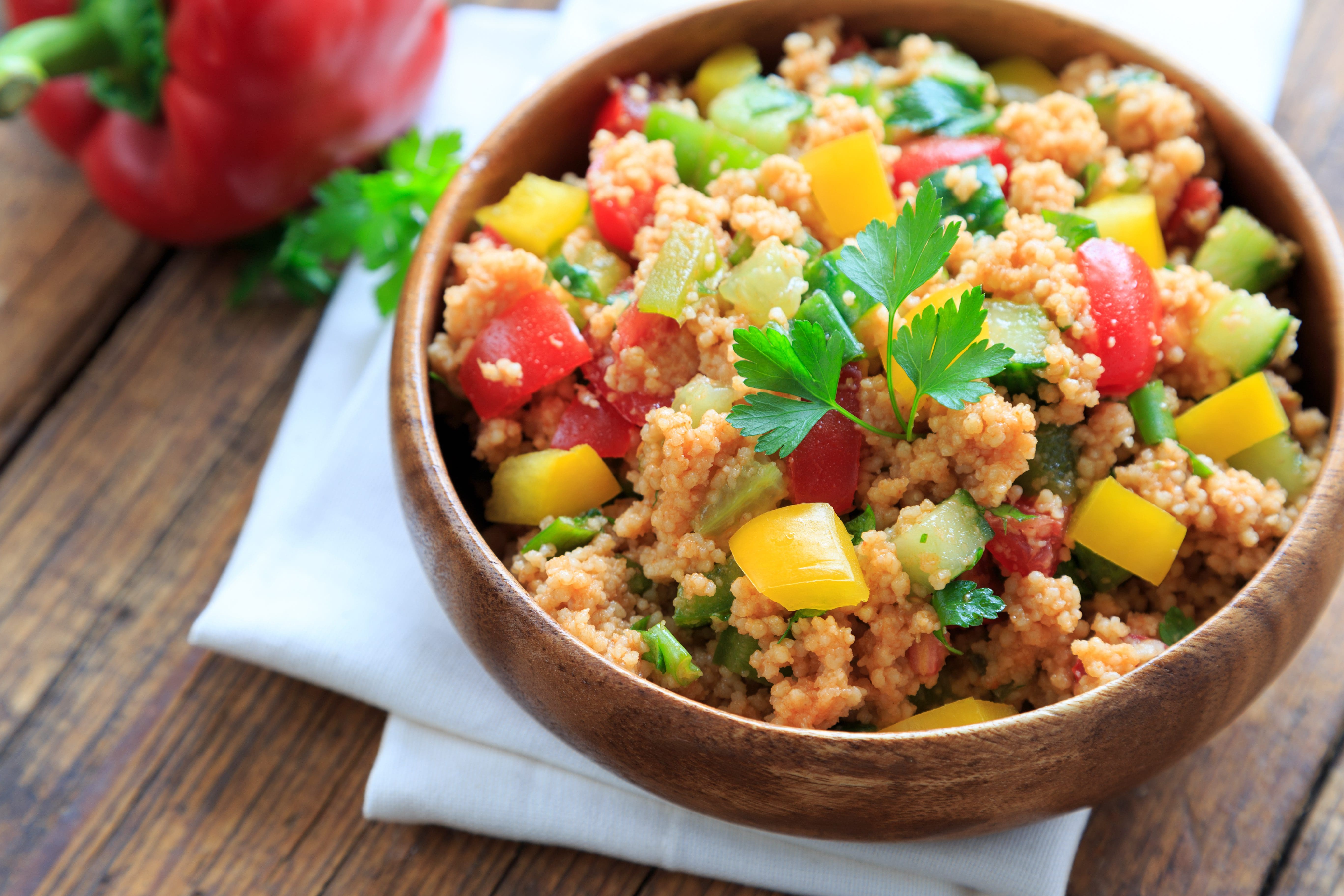 MORROCAN RAINBOW COUSCOUS with CHICKPEAS