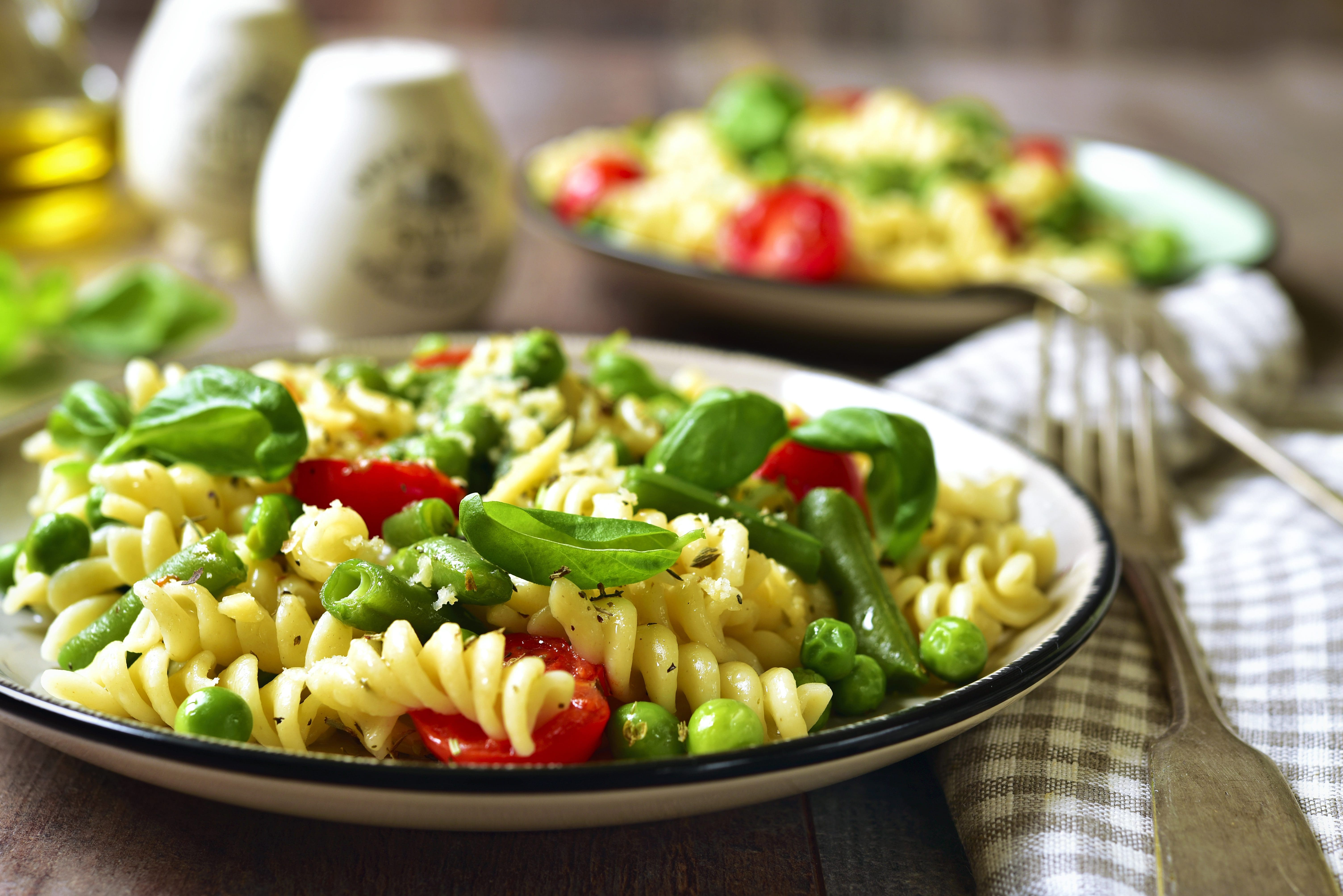 PASTA PRIMAVERA – FUSILLI with SPRING VEGETABLES