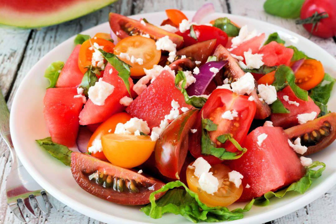 Tomate Melonen Salat