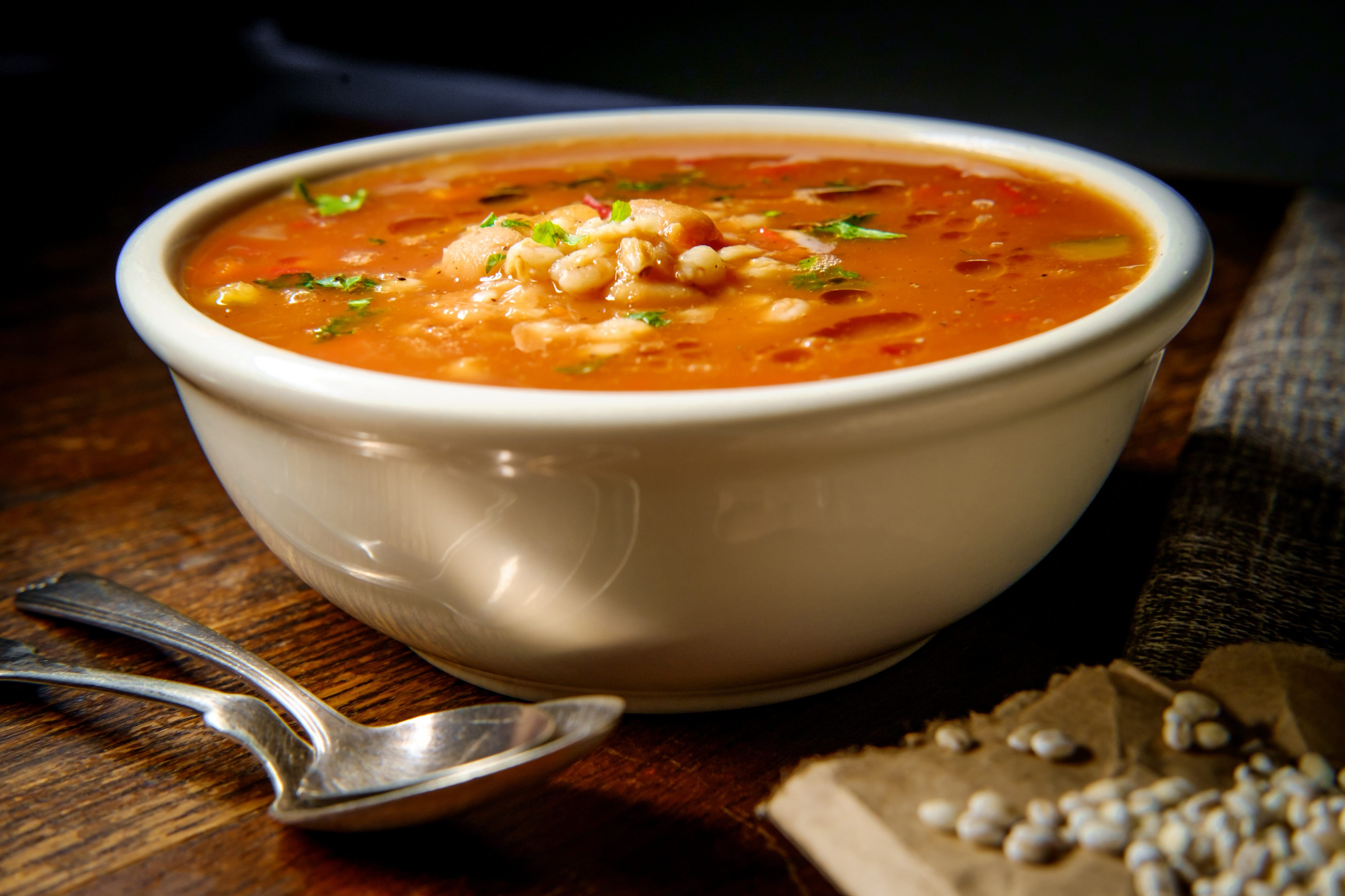 CANNELLINI BEAN, PANCETTA & THYME SOUP