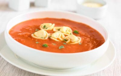 TOMATO SOUP with OREGANO & TORTELLONI