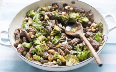 STICKY BEEF with BROCCOLI & CASHEW NUTS